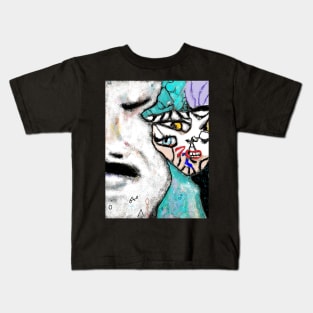 Woman Of Many Faces, Mask Kids T-Shirt